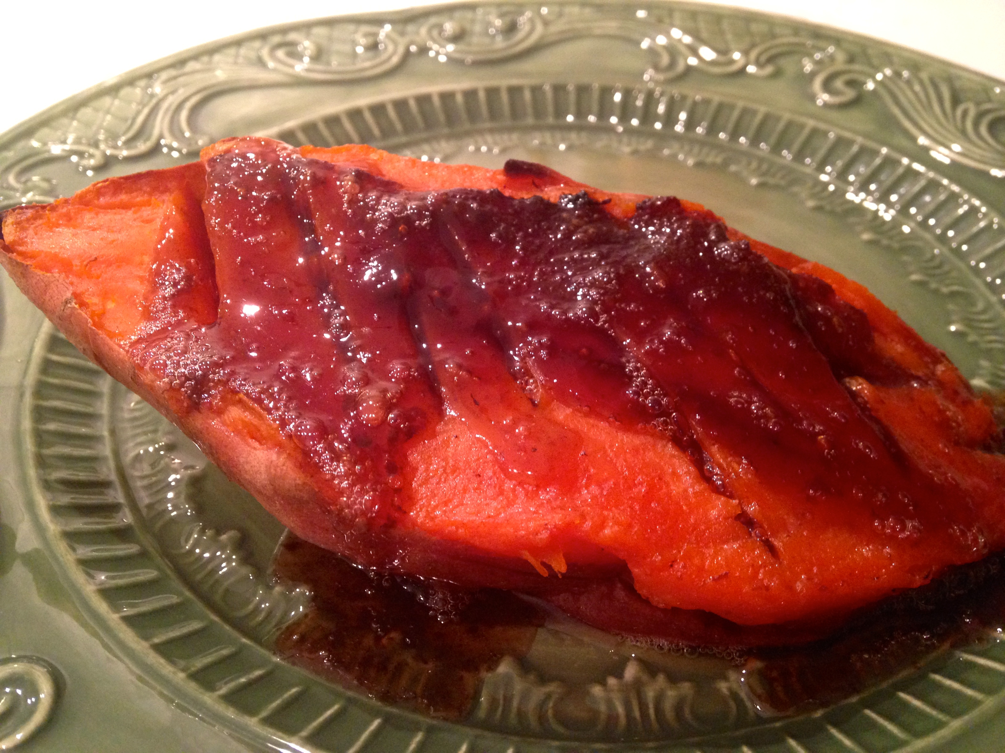 Brown Sugar & Bourbon Glazed Yams