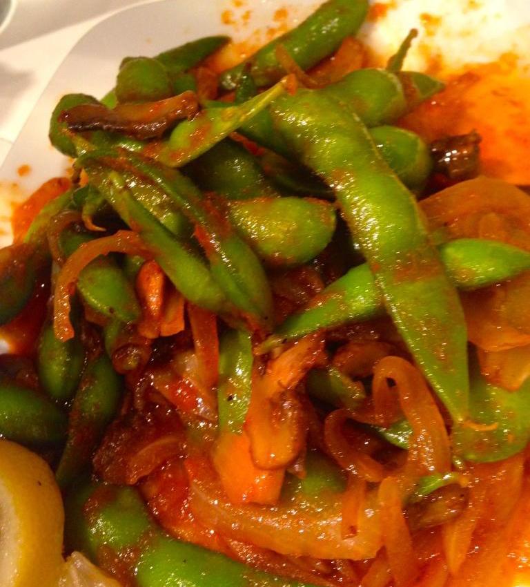 Spicy Garlic Edamame