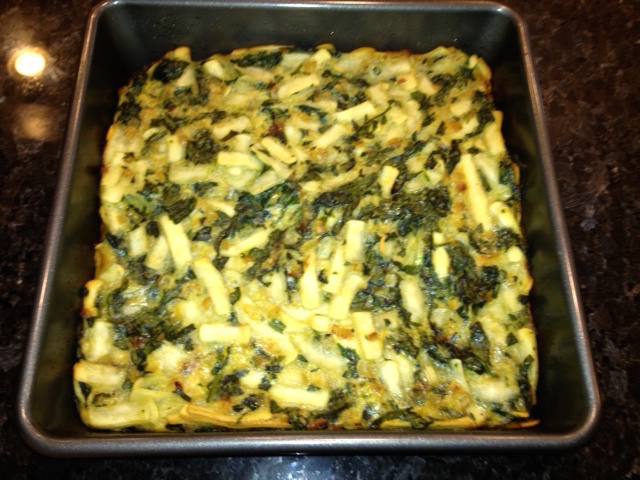 Spinach Noodle Kugel for Passover