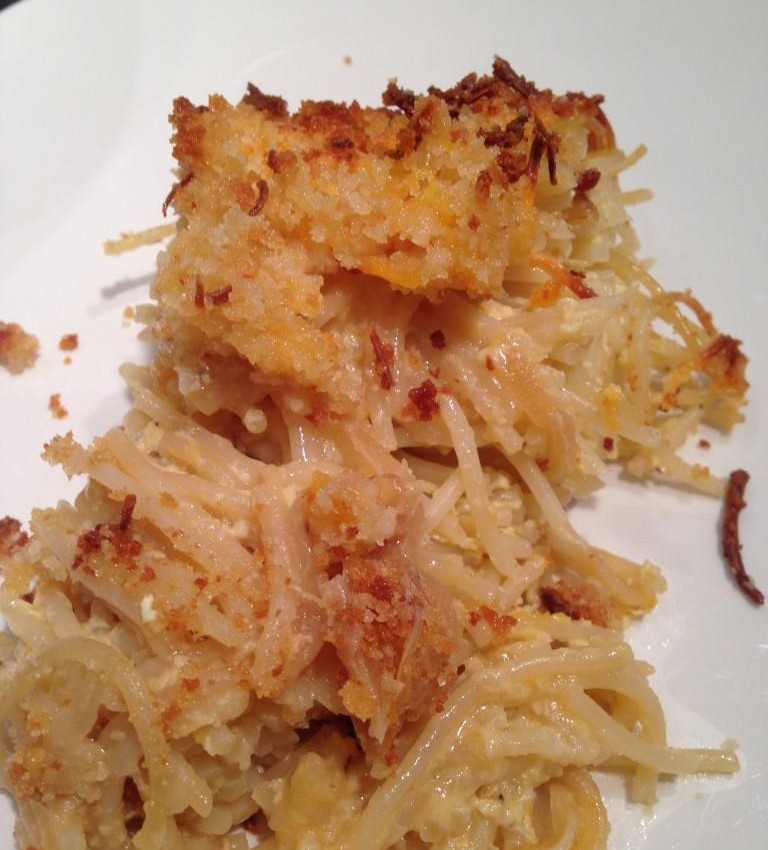 French Onion Spaghetti Pie