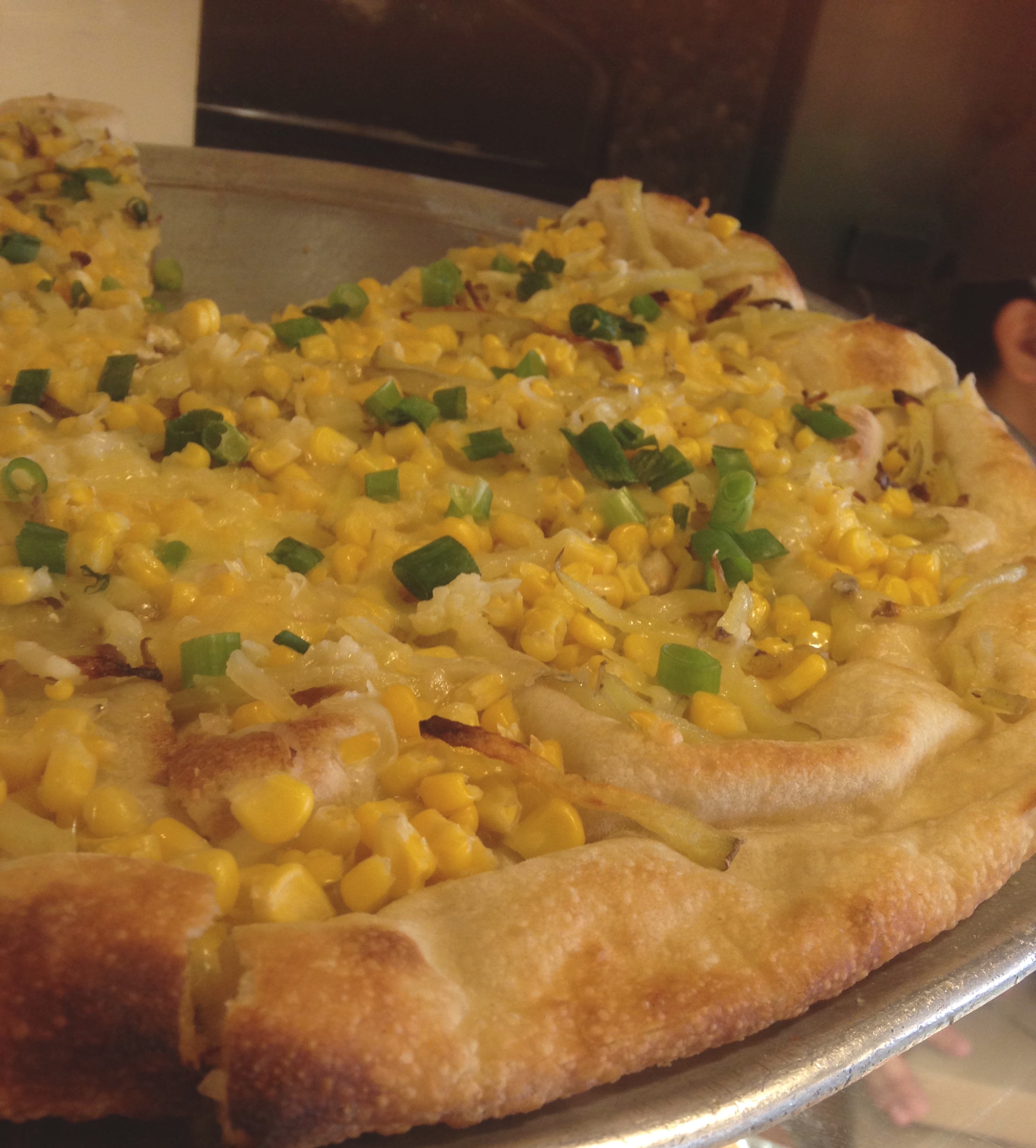Corn, Scallion, and Potato Pizza