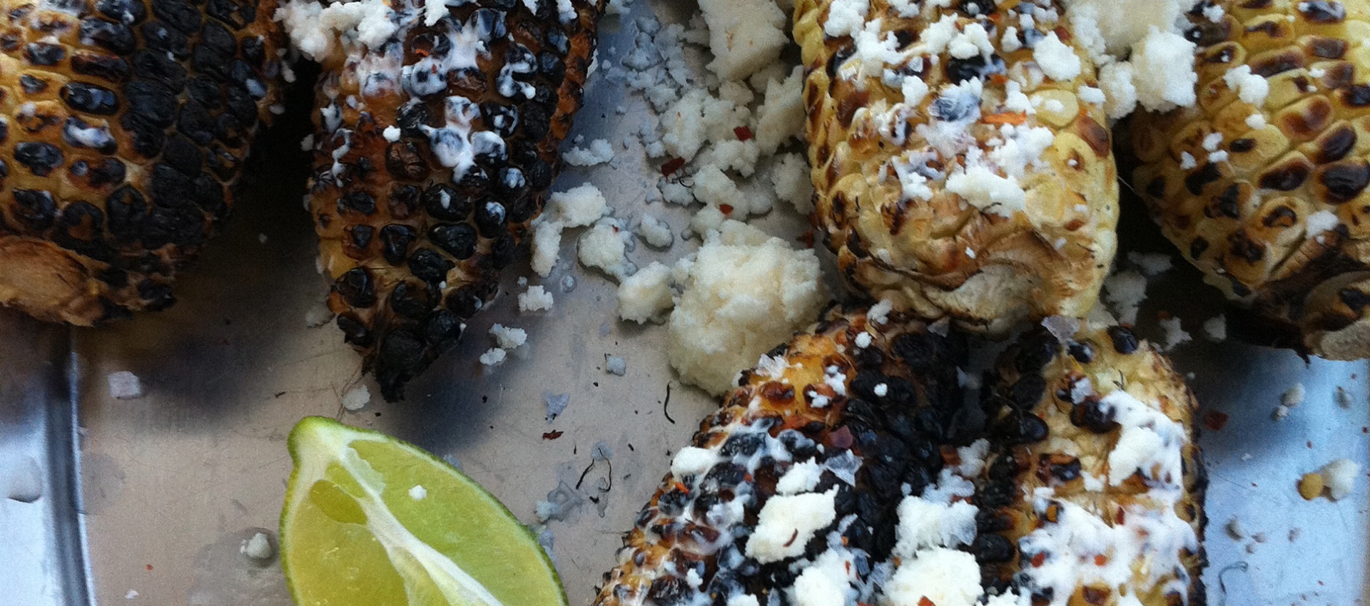 Grilled Corn with Queso Fresco, Lime & Chili