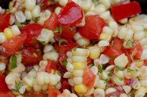 Summer Tomato and Corn Salad with Basil