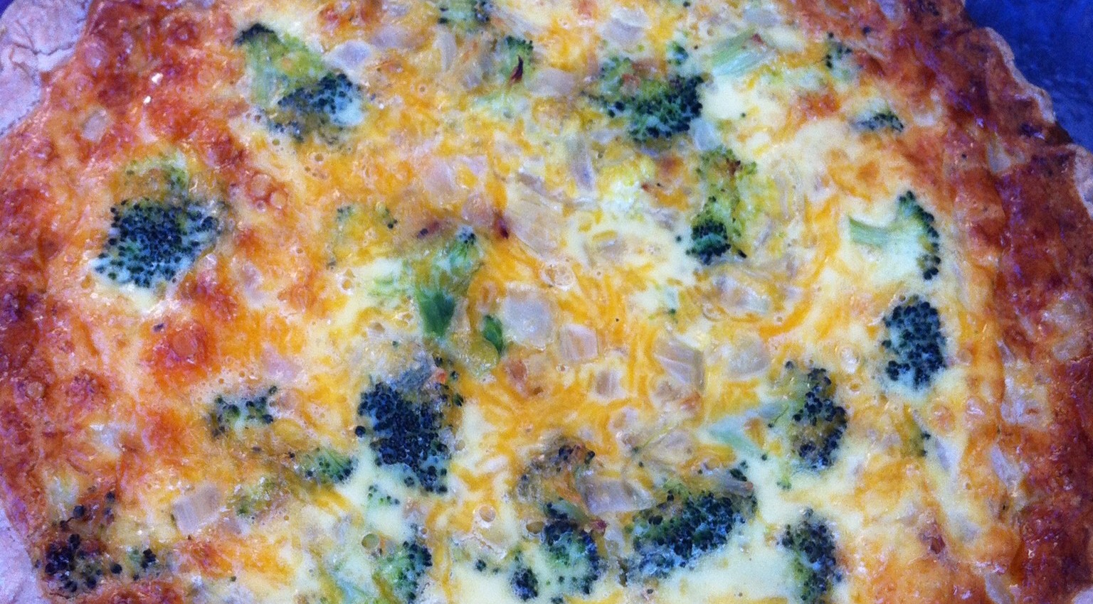 Broccoli Cheddar Quiche