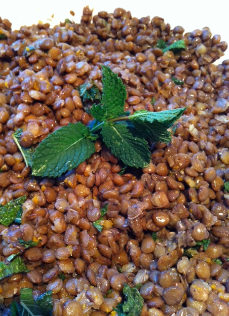 Lentil Salad with Mint and Orange Zest