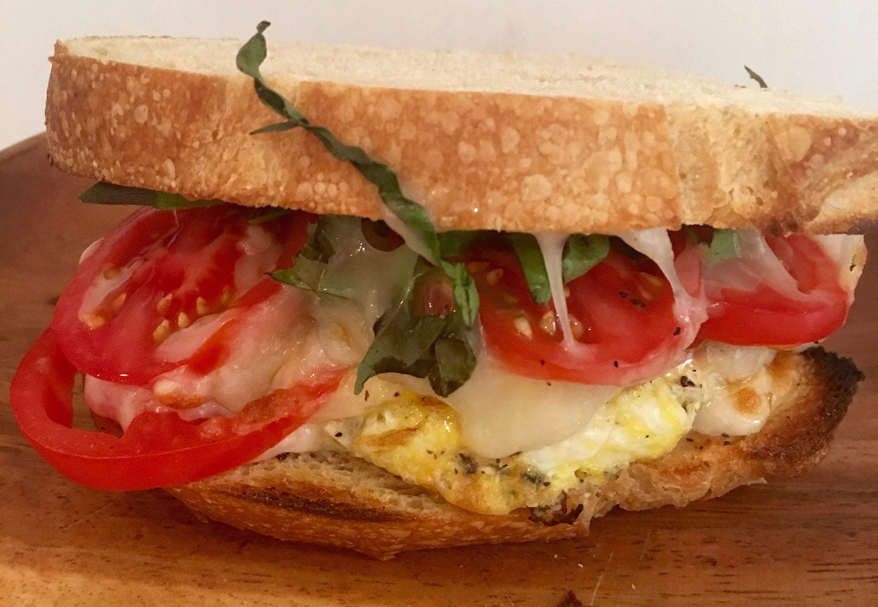 Caprese Egg Breakfast Sandwich