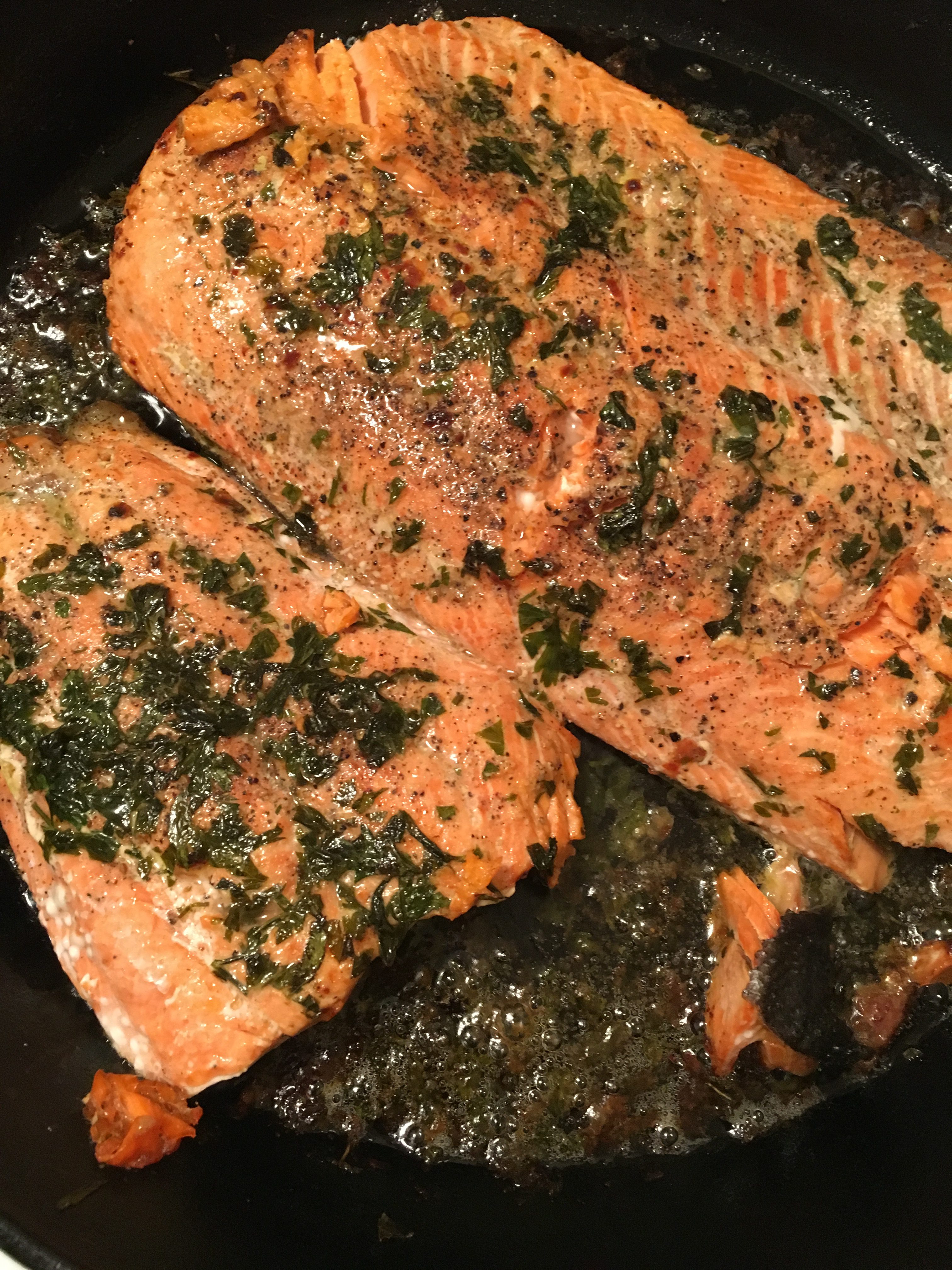 Salmon Roasted in Butter