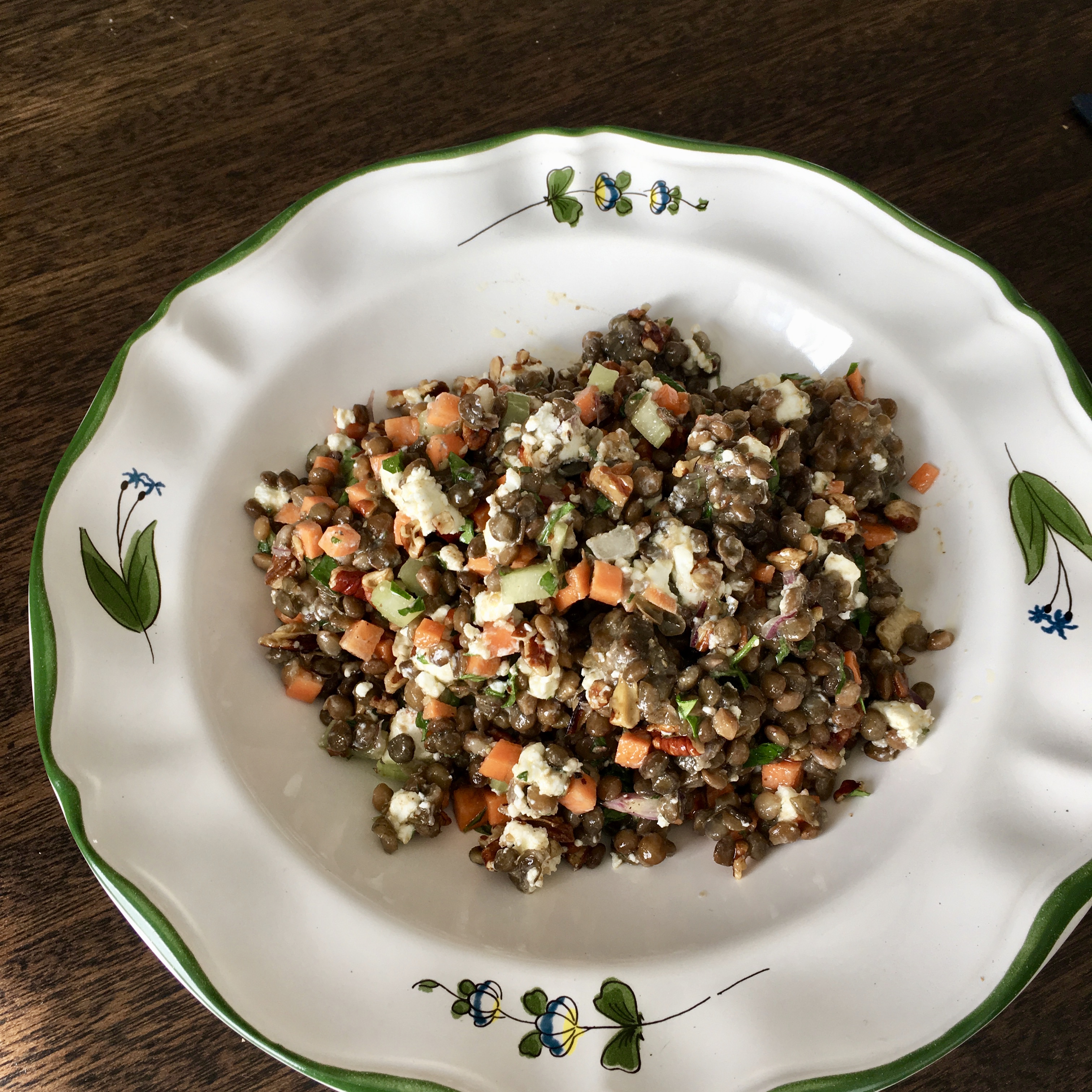 French Lentil Salad with Goat Cheese and Walnuts Blythes Blog