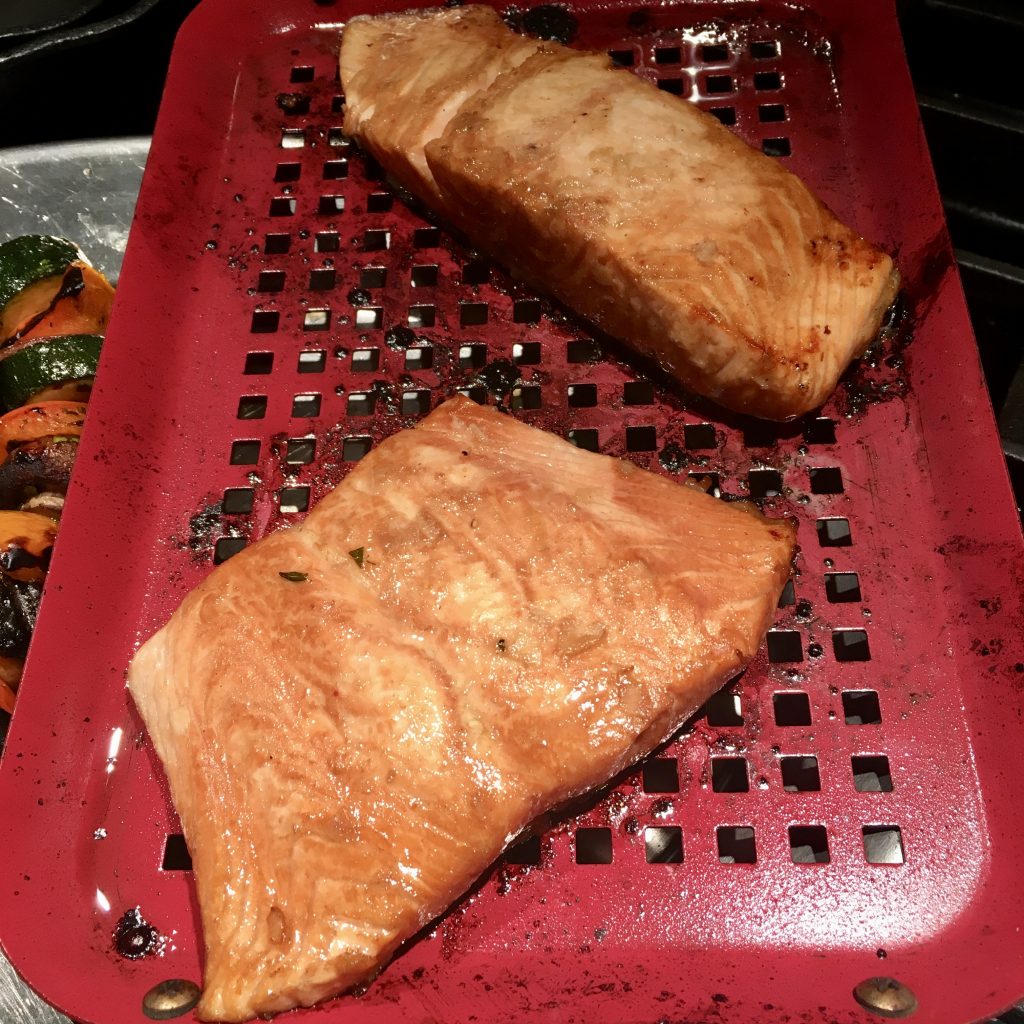 Grilled Salmon with Maple Butter Glaze