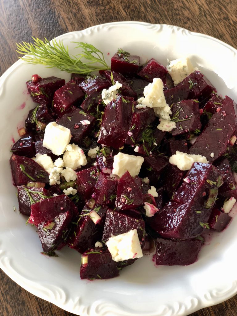 Chopped Roasted Beet and Blue Cheese Salad - Blythes Blog