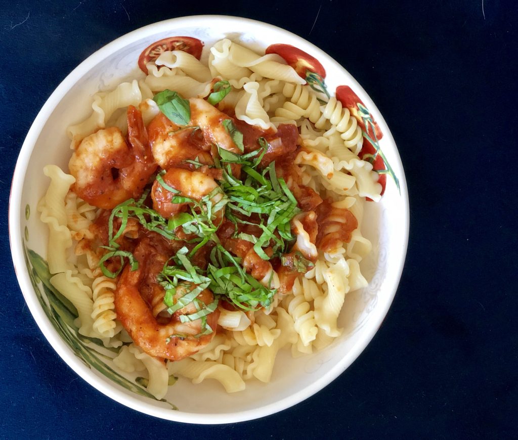 Shrimp Pasta with Tomato Basil Sauce - Blythes Blog