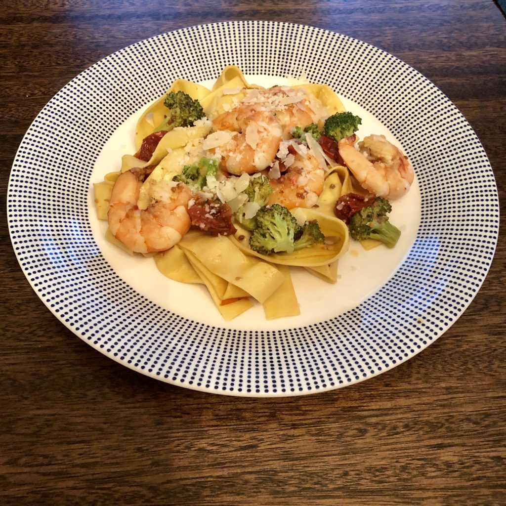Pasta with Shrimp, Broccoli and Tomatoes - Blythes Blog