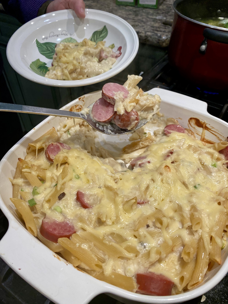 Polish Sausage, Sauerkraut and Pasta Bake - Blythes Blog